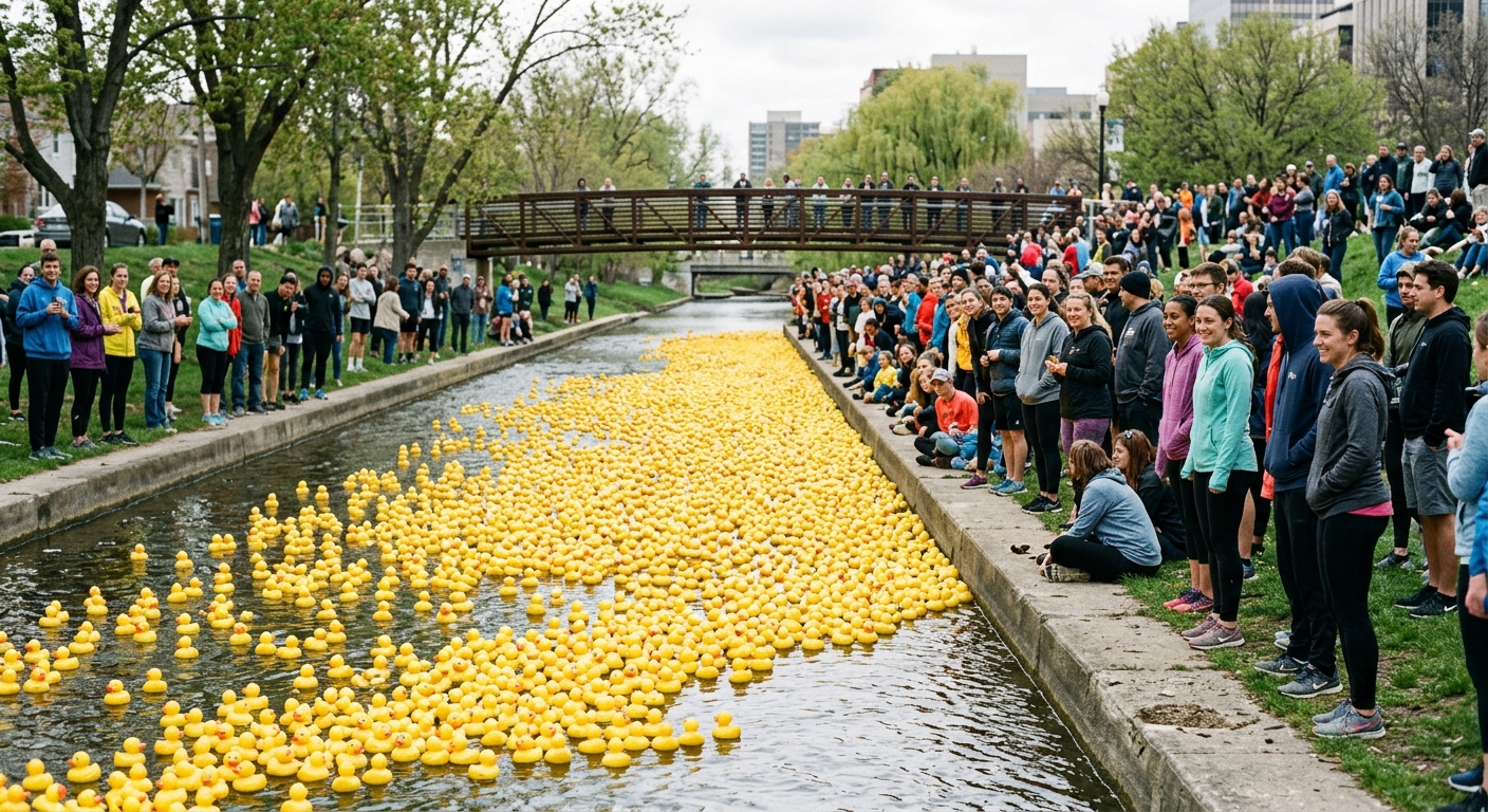 Thousands Gather for Broad Ripple’s 14th Annual Rubber Duck Race and 5K in Indiana